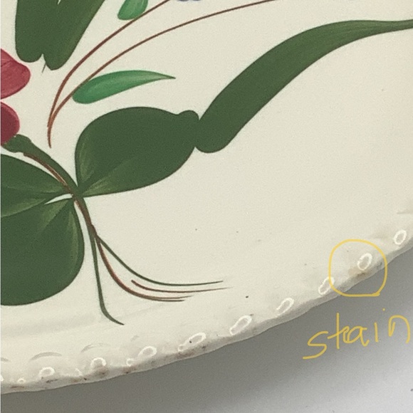 Southern Potteries Blue Ridge Hand Painted 12” Round Platter - Picture 9 of 14